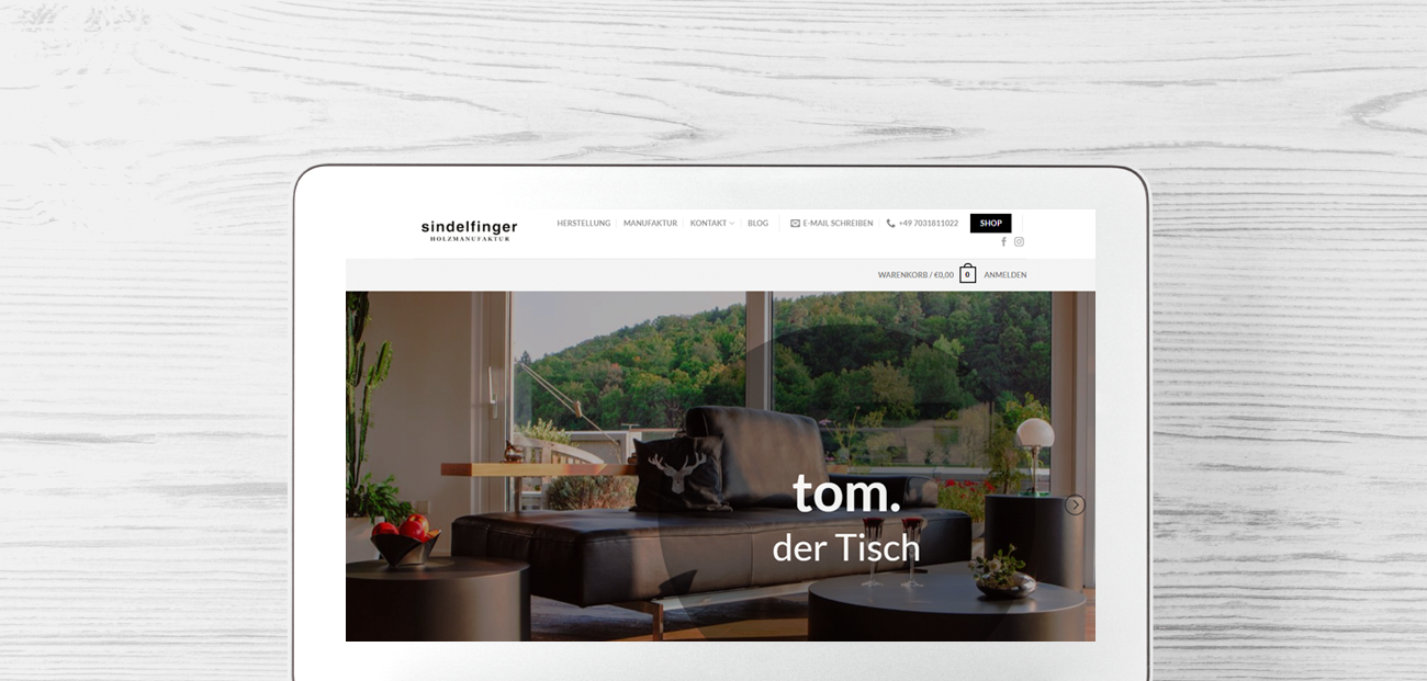 ARTIZZ .digital - Webdesign mit Wordpress für Sindelfinger Holzmanufaktur.