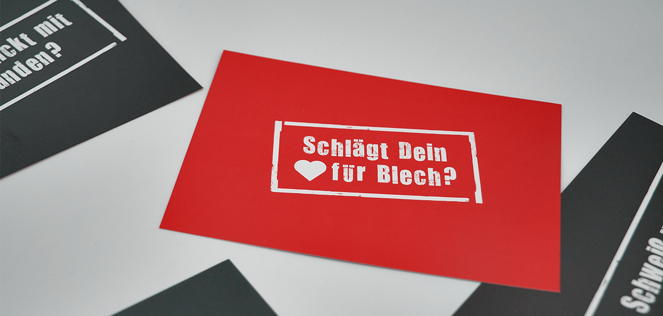 ARTIZZ .design - Grafikdesign für Flyeraktion mit Postkarten zur Stellensuche Lackierer und Karosseriebauer. Kunde BMK Karosserie und Lack aus Marbach.